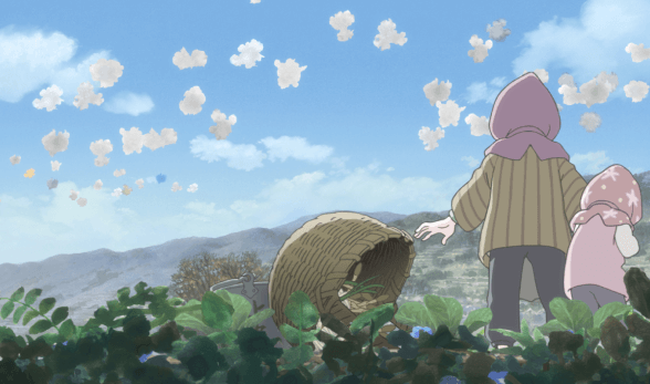 Phân cảnh vụ đánh bom nguyên tử ở Hiroshima trong “In This Corner of The World” hiện lên với màu sắc tươi sáng.